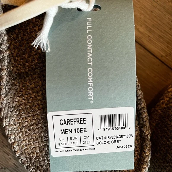 Revitalign Orthotic Men’s Stretch Casual Shoes - Carefree 10EE Wide Fit Gray NWT